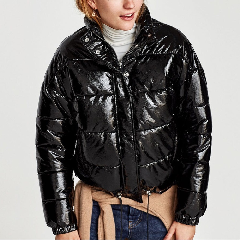 Zara Quilted Vinyl Jacket